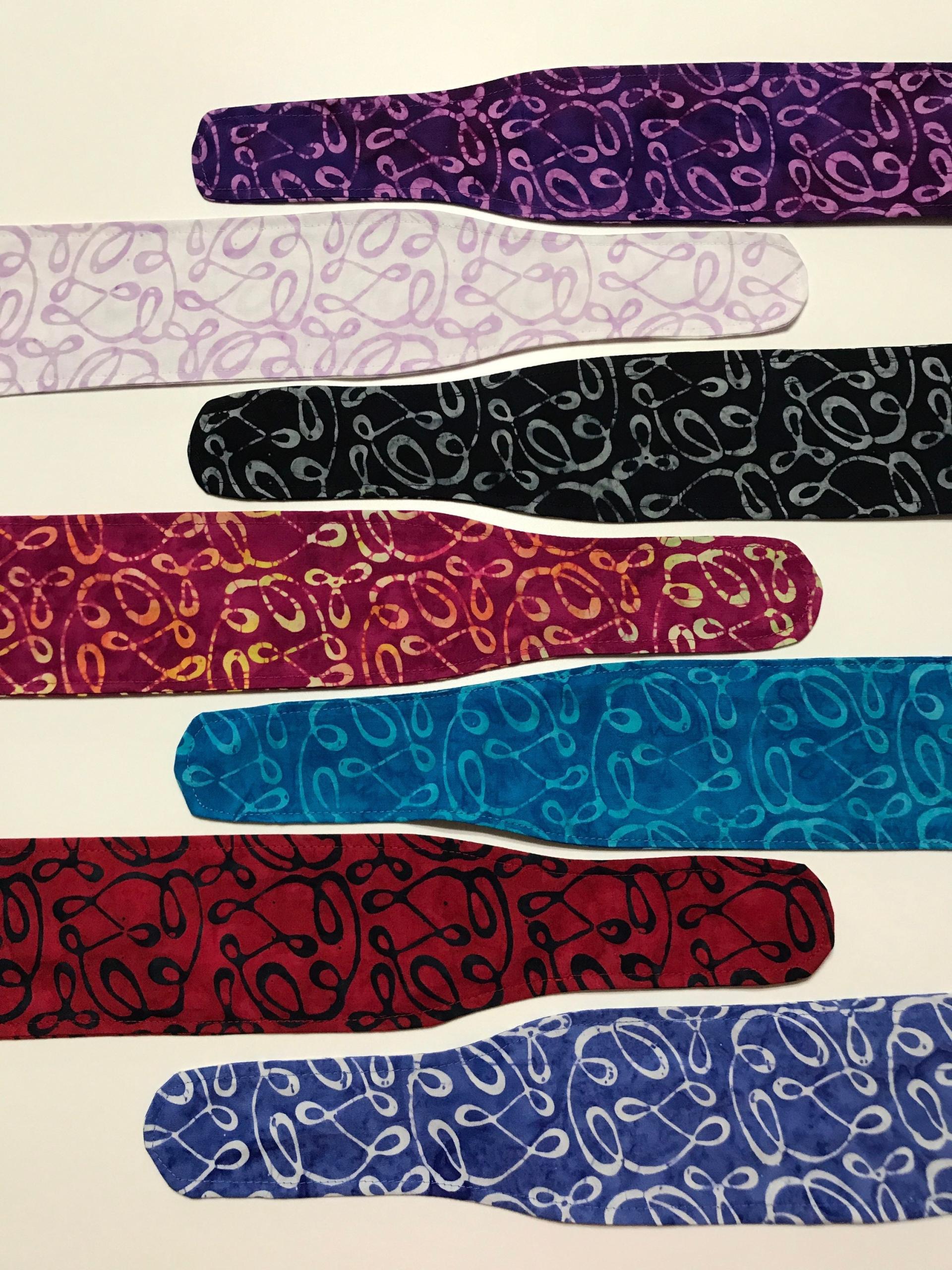 3” Wide Batik headband, hair wrap, self tie, pin up style, hair tie, retro atyle, rockabilly, head scarf
