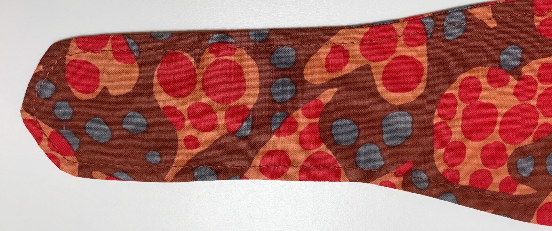 3” Wide Hearts Headband, Kaffe Fassett Disco Dots hearts print, hair wrap, self tie, head wrap, pin up style, hair tie, retro style, rockabilly