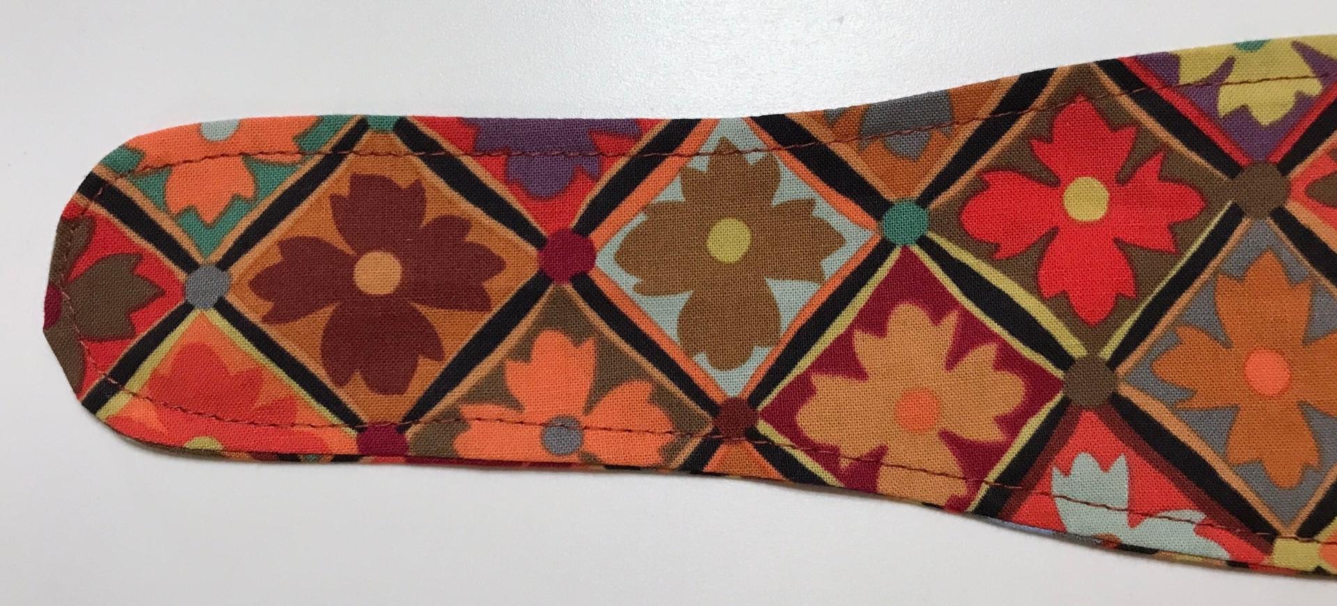 3” Wide Kaffe Fassett Antwerp Flowers print headband, self tie, hair wrap, head wrap, pin up style, hair tie, retro style, rockabilly, scarf