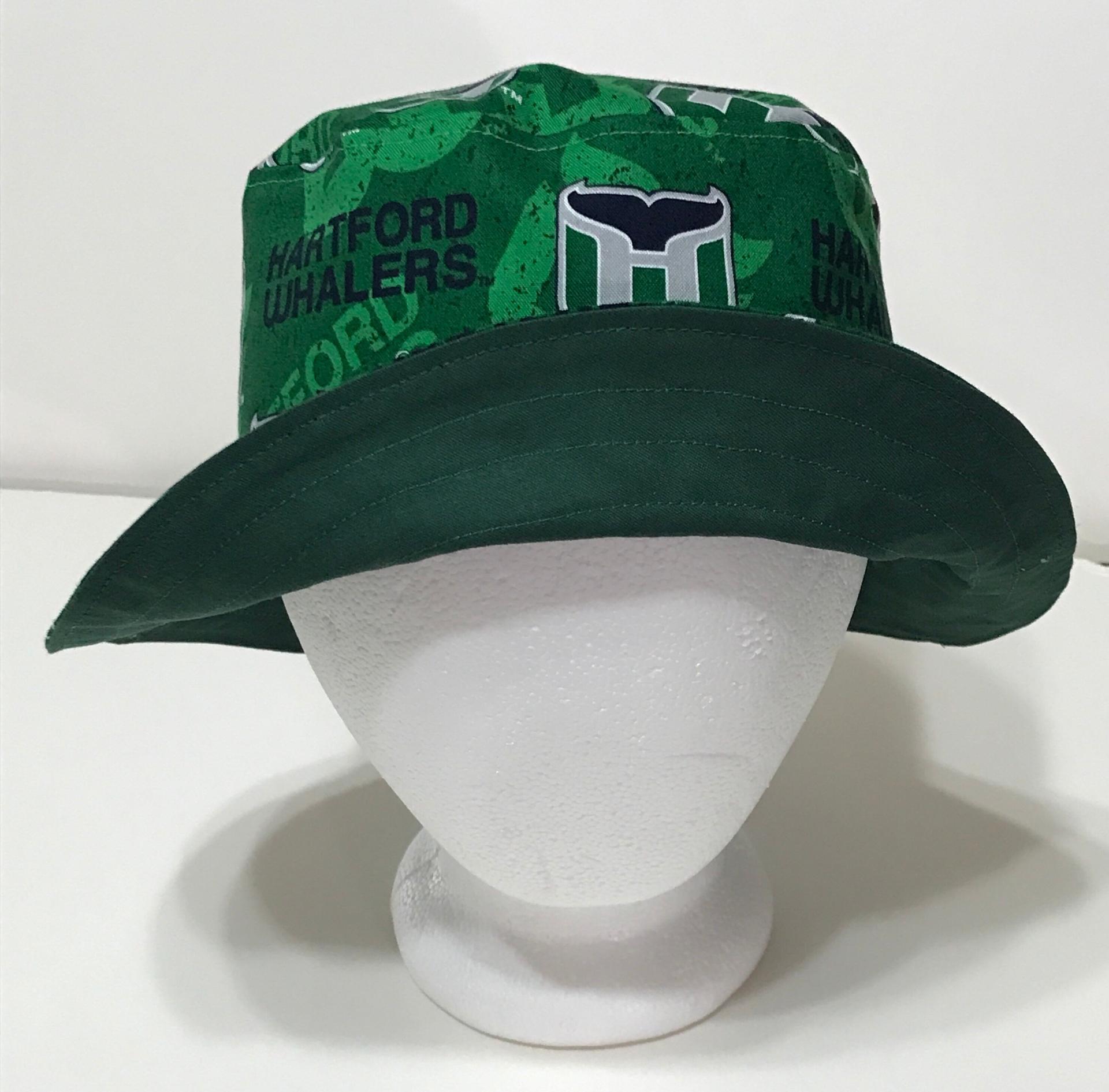 Hartford Whalers Bucket Hat, Reversible, Sizes S-XXL, Cotton, Handmade, summer hat, fishing hat, sun hat, floppy hat