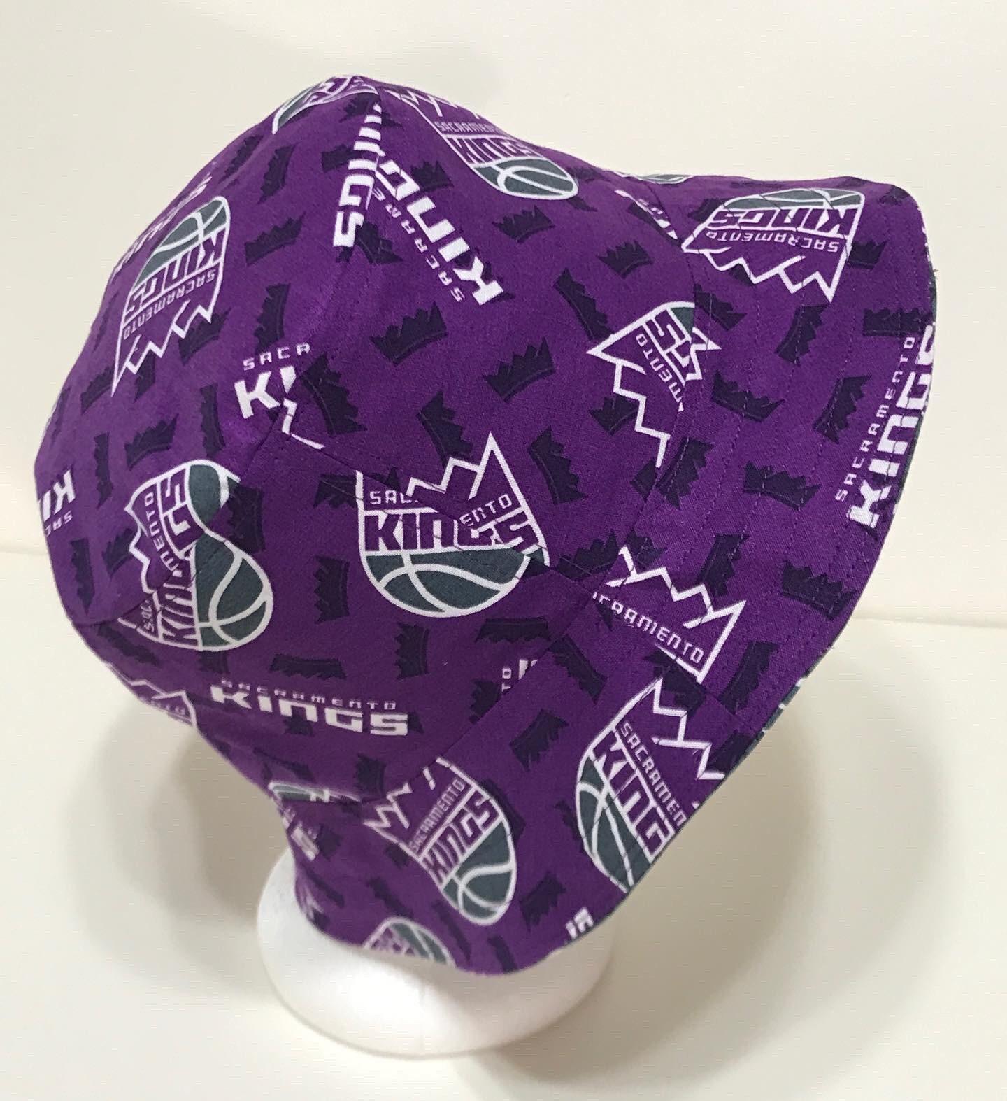 Sacramento Kings Bucket Hat, Reversible, Unisex, Size XL, Cotton Fabric, Handmade, fishing hat, sun hat, floppy hat