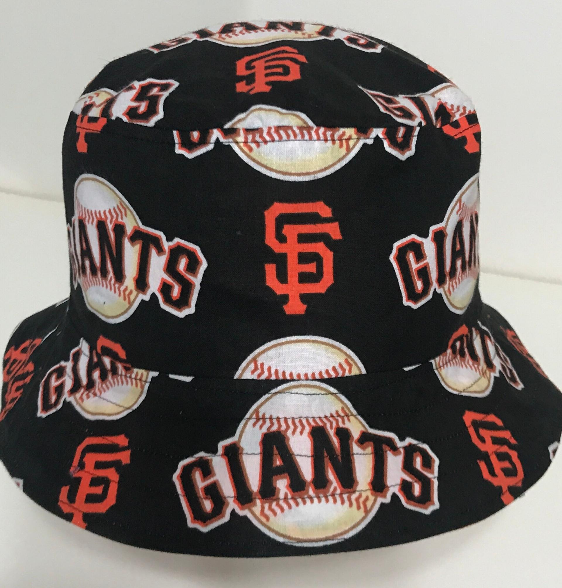 San Francisco Giants Bucket Hat, Reversible, Unisex, Sizes S-XXL, Cotton, summer fishing hat, sun hat, ponytail hat, floppy hat, block print