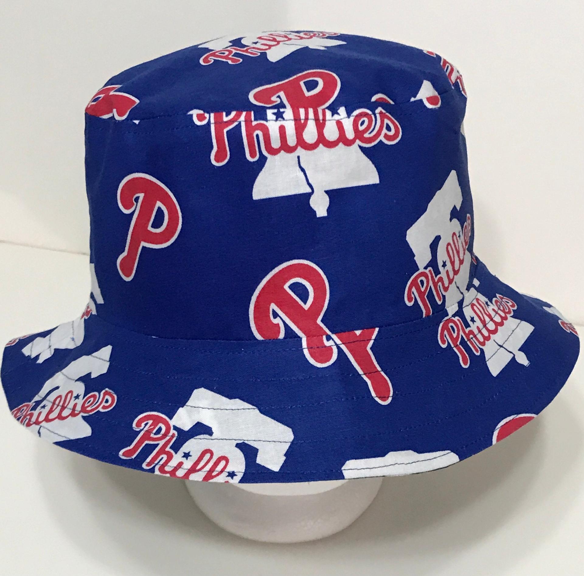 Philadelphia Phillies Bucket Hat, Reversible, S-XXL, handmade, fishing hat, ponytail hat, sun hat, floppy hat