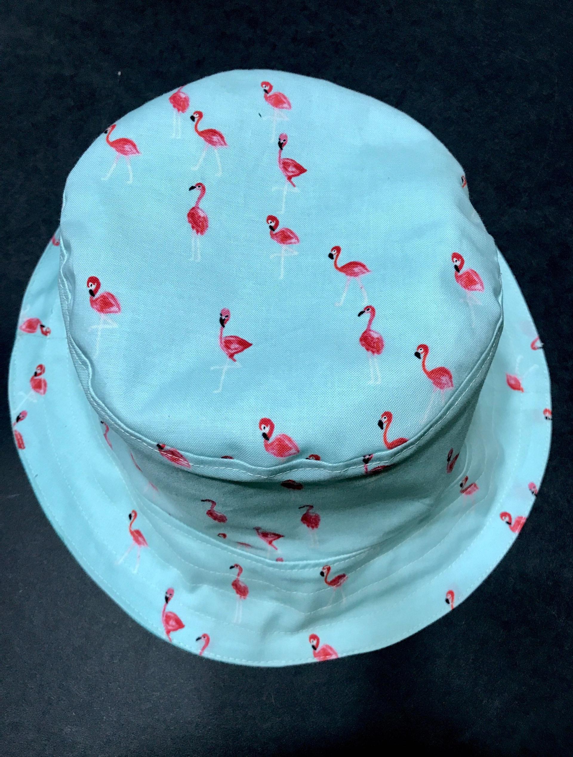 Flamingos Bucket Hat,  Sizes S-XXL, Cotton, Handmade, floppy fishing hat, sun hat, pink flamingos, tropical hat