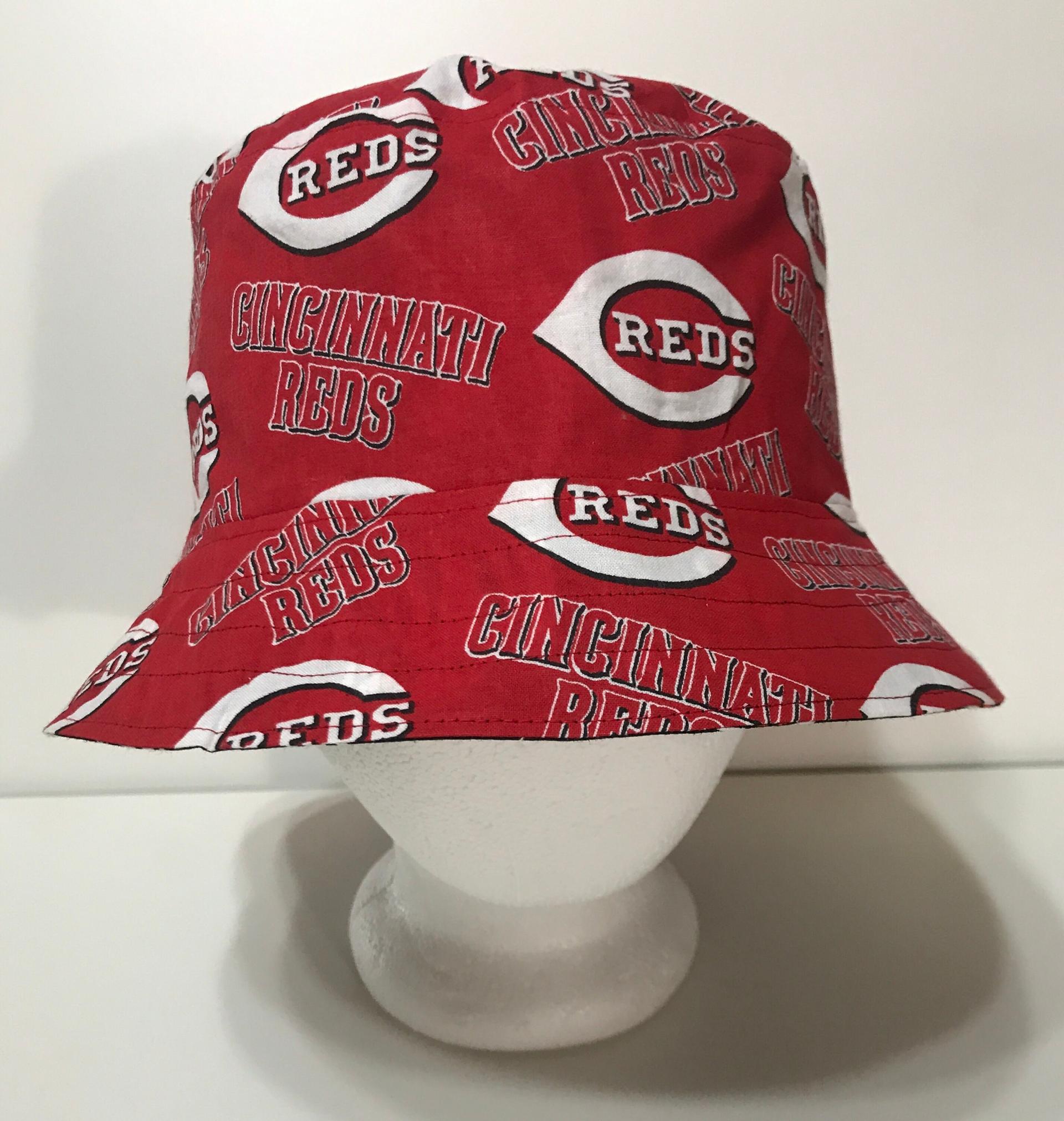 Reds / Bengals Bucket Hat, Reversible, Unisex Sizes S-XXL, Cotton, Handmade, summer fishing hat, ponytail sun hat, floppy hat, Cincinnati