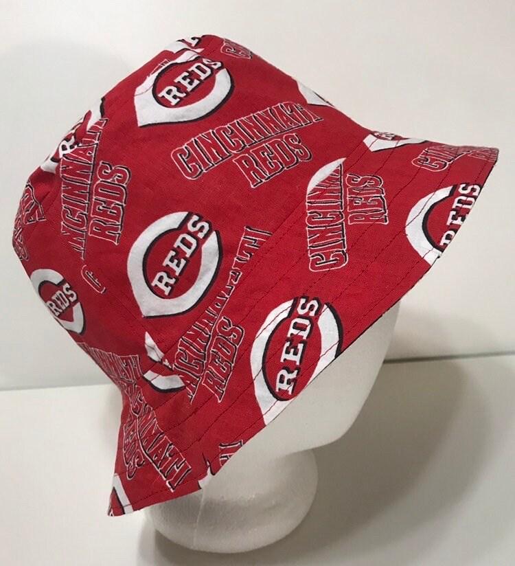 Cincinnati Reds / Dayton Dragons Bucket Hat, Reversible, Sizes up to 4XL, handmade, fishing hat, ponytail hat, sun hat, floppy hat