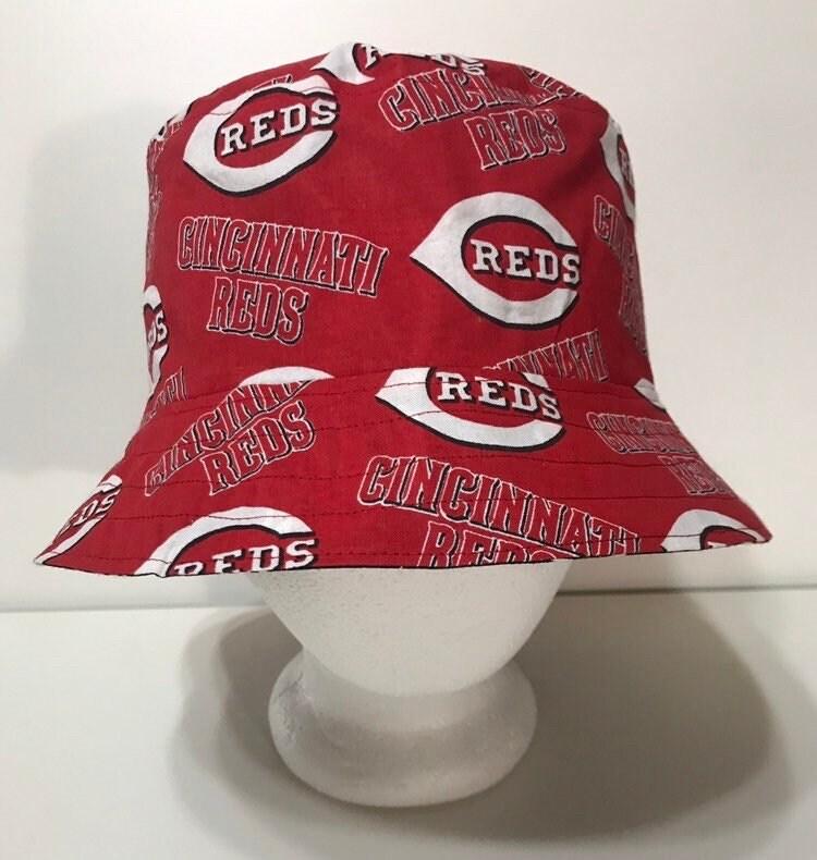 Cincinnati Reds / Dayton Dragons Bucket Hat, Reversible, Sizes up to 4XL, handmade, fishing hat, ponytail hat, sun hat, floppy hat