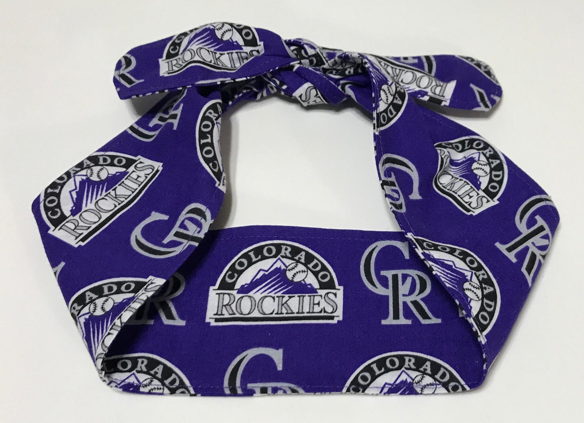 3” Wide Colorado Rockies headband, hair wrap, hair tie, head wrap, pin up, neckerchief, retro, rockabilly, handmade