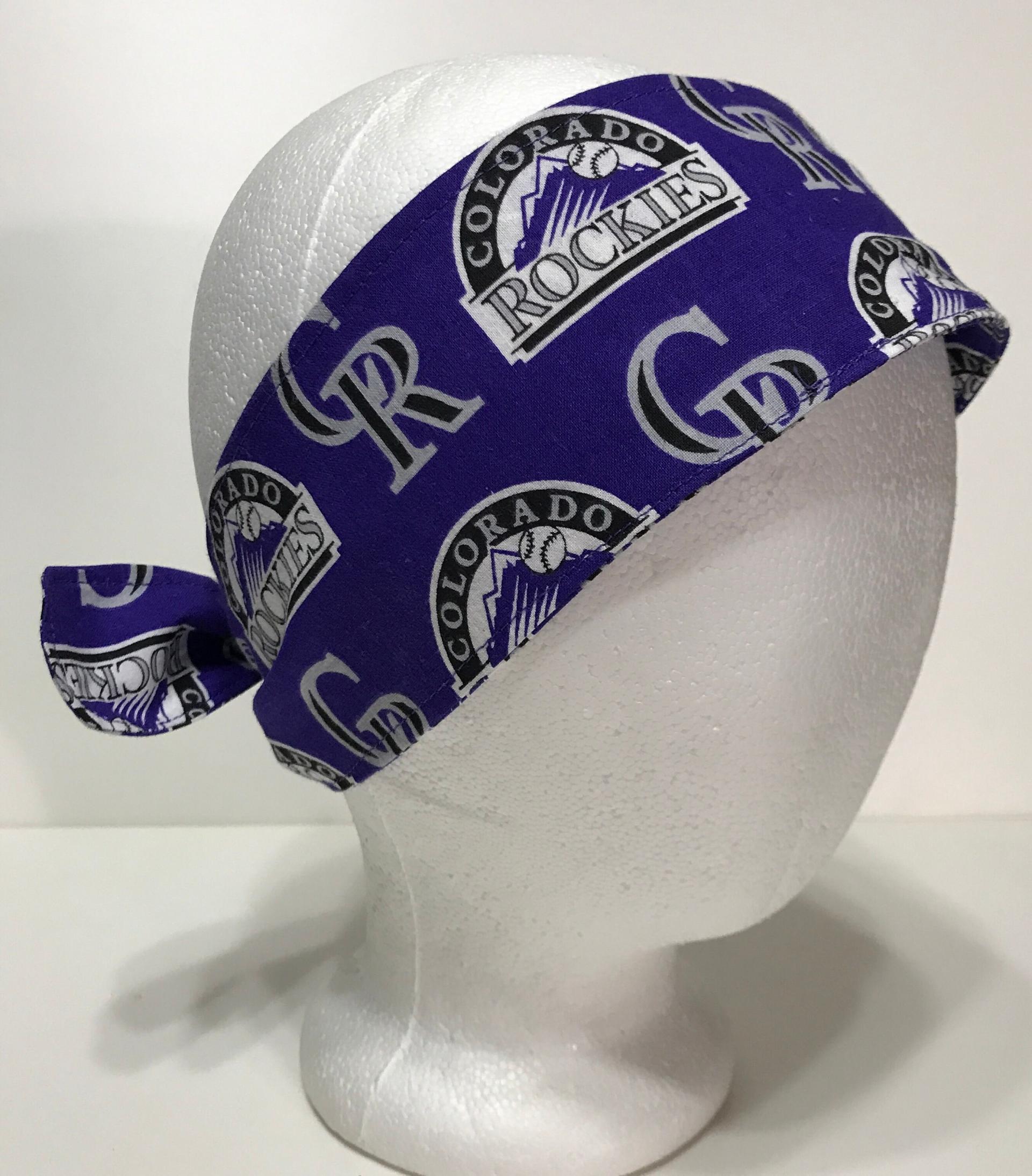 3” Wide Colorado Rockies headband, hair wrap, hair tie, head wrap, pin up style, bandana, retro style, rockabilly, handmade