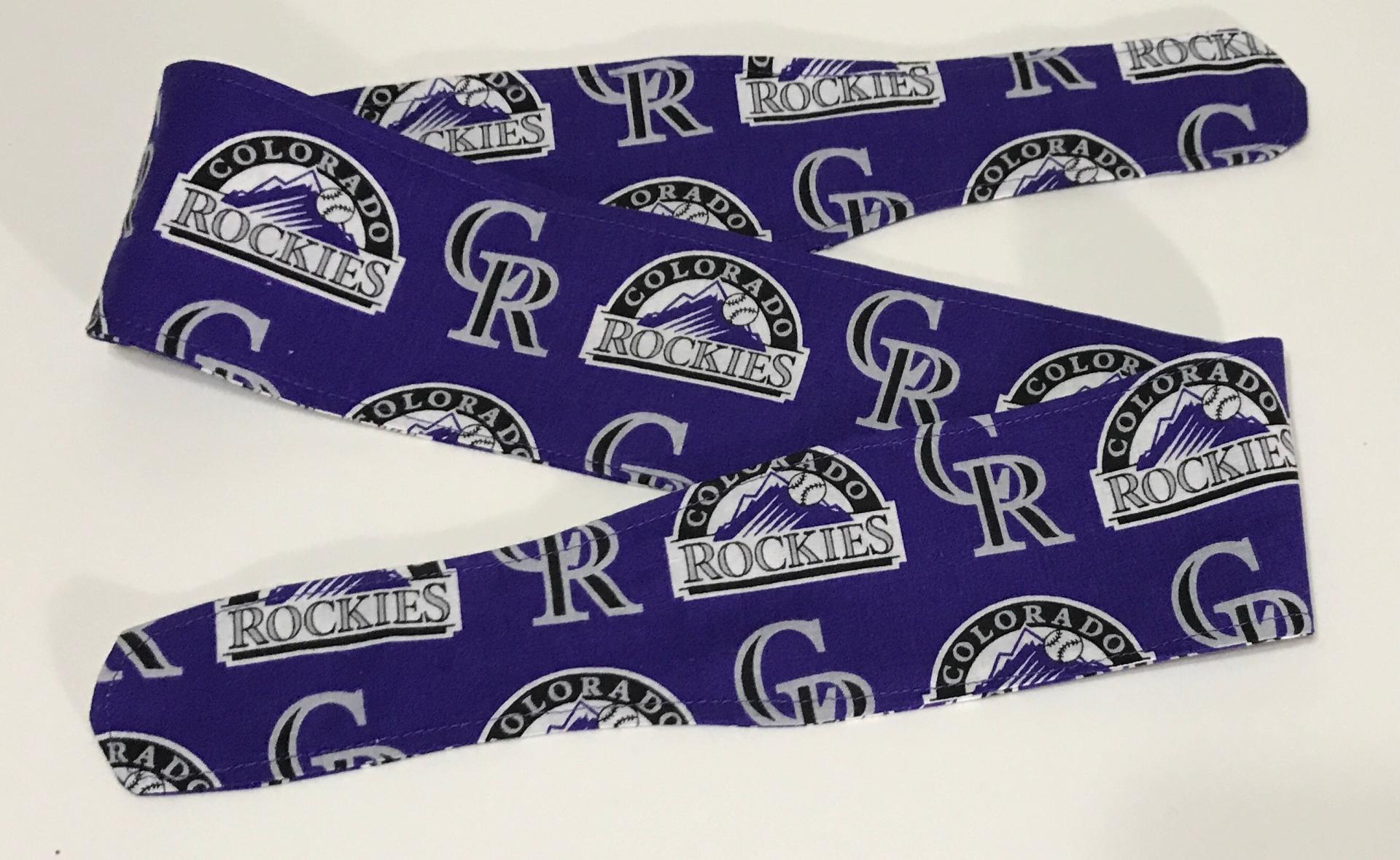 3” Wide Colorado Rockies headband, hair wrap, hair tie, head wrap, pin up, neckerchief, retro, rockabilly, handmade