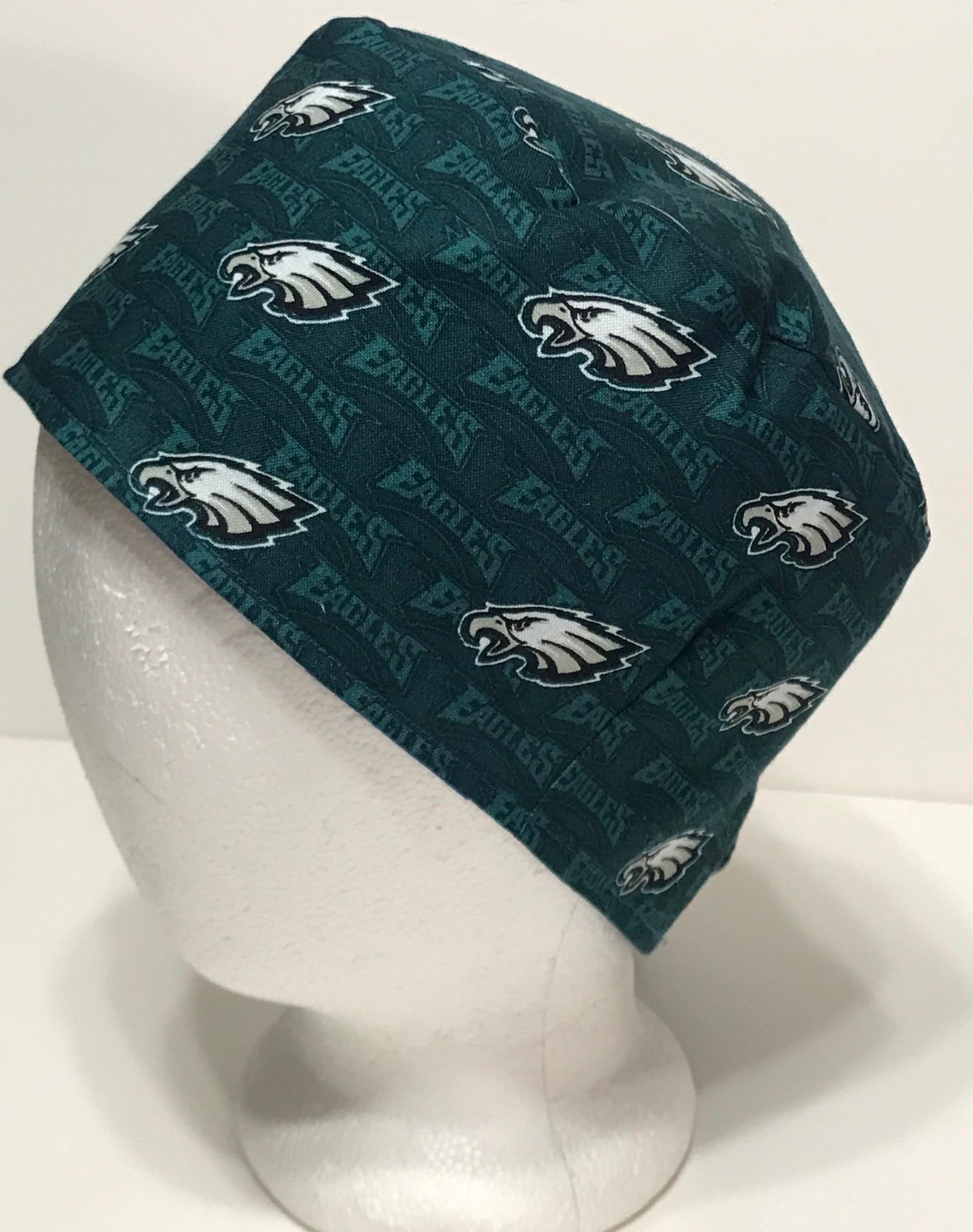 Reversible Philadelphia Phillies / Eagles scrub cap, tie back, skull cap for nurse, technician, welder, food service, biker, handmade