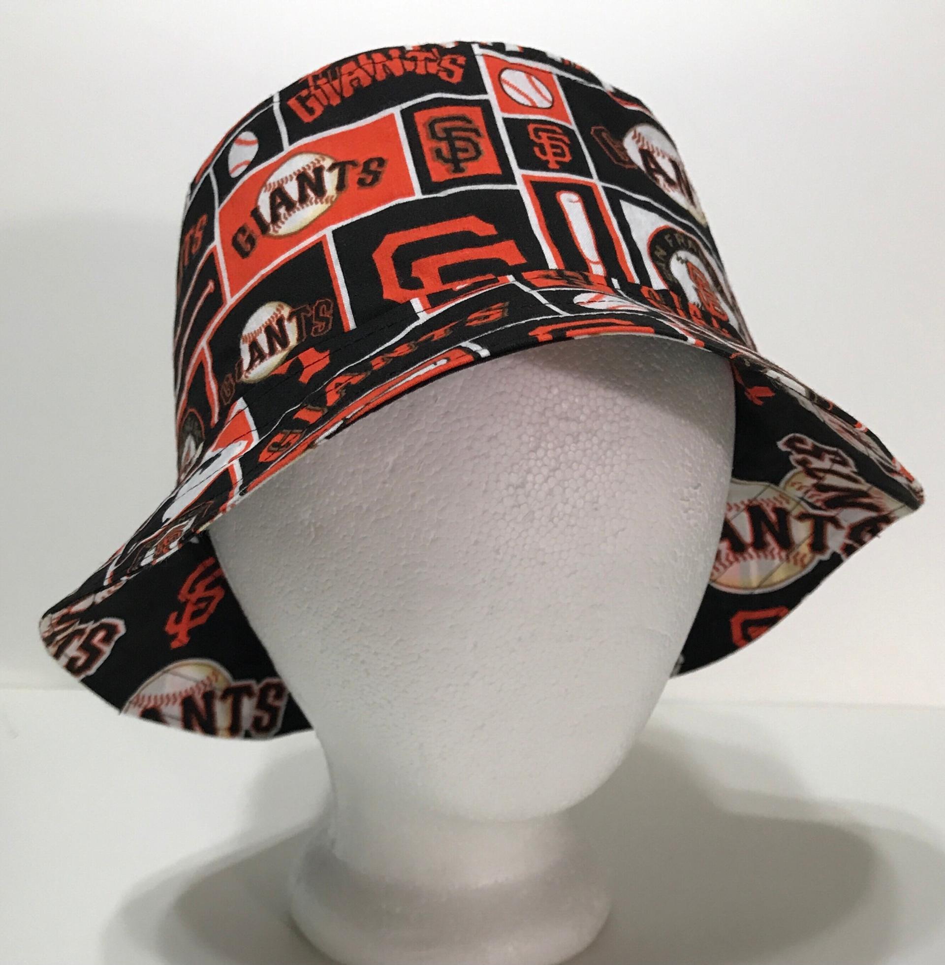 San Francisco Giants Bucket Hat, Reversible, Unisex, Sizes S-XXL, Cotton, summer fishing hat, sun hat, ponytail hat, floppy hat, block print