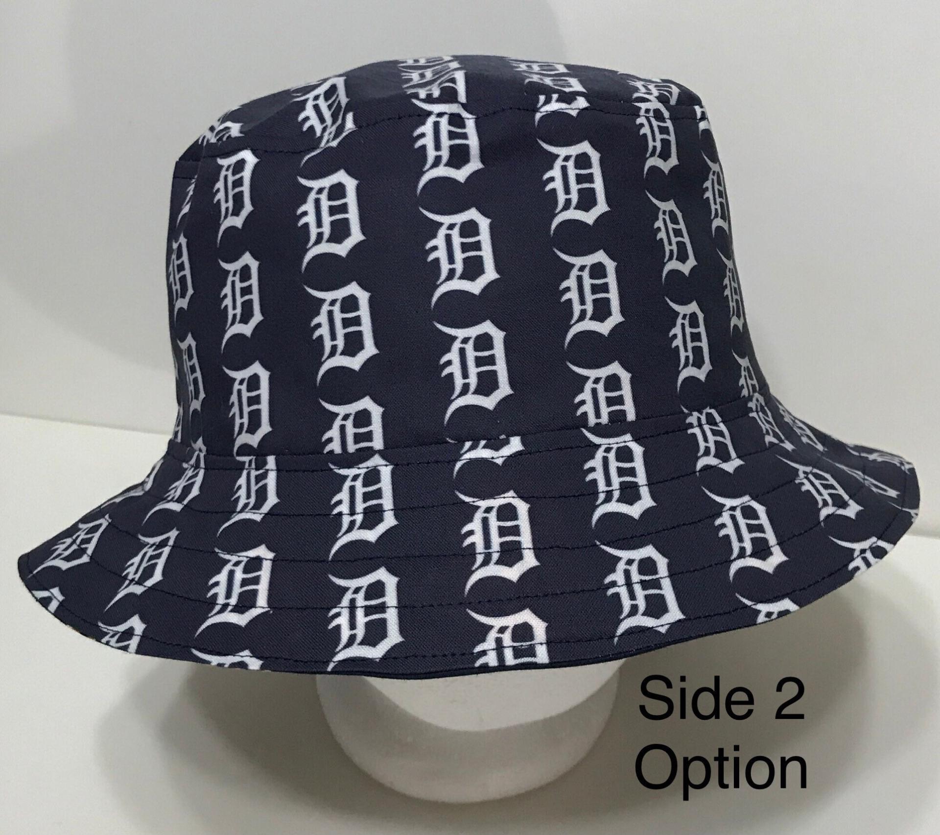 Detroit Tigers Bucket Hat, Old English D, Reversible, Unisex Sizes up to 4XL, handmade, baseball, fishing hat, sun hat, floppy hat, cotton