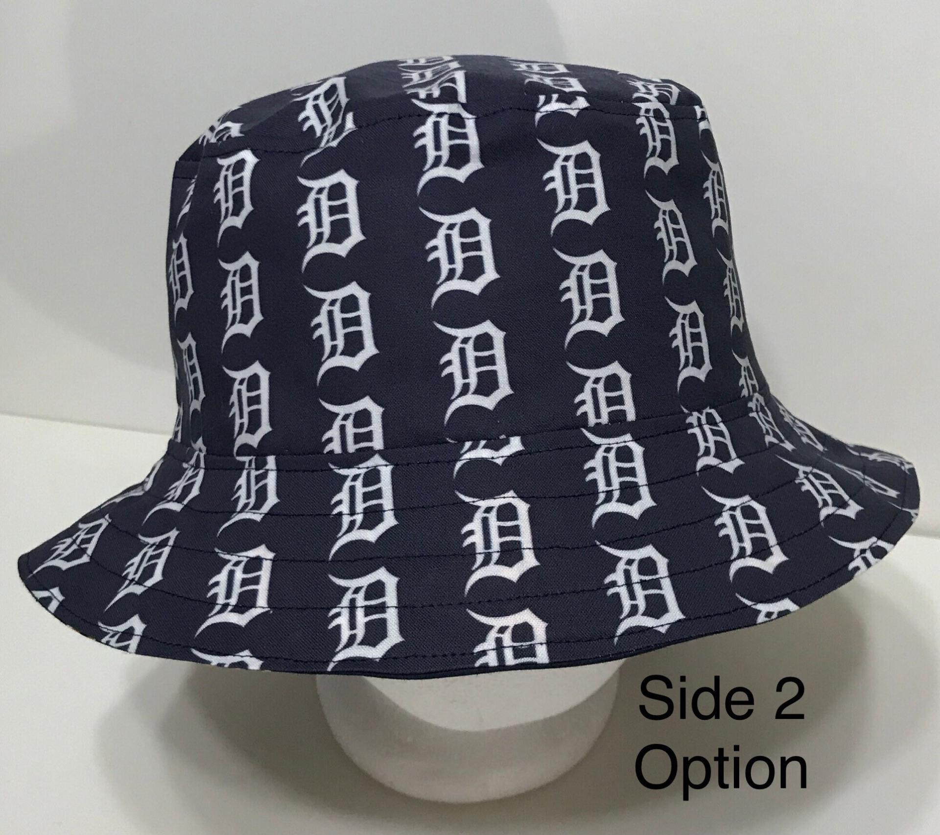 Detroit Tigers Bucket Hat, Old English D, Reversible, Unisex  Sizes, S-XXL, Cotton, baseball, fishing hat, sun hat, floppy hat, handmade