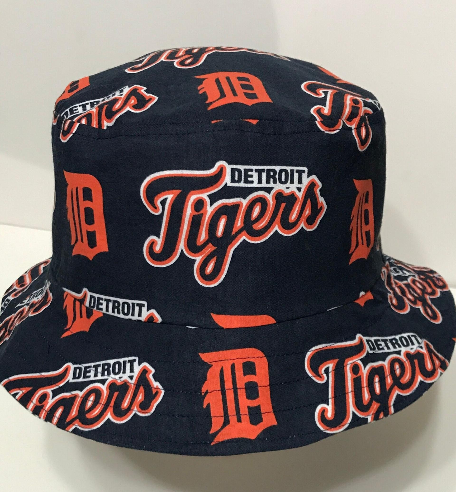 Detroit Tigers Bucket Hat, Old English D, Reversible, Unisex  Sizes, S-XXL, Cotton, baseball, fishing hat, sun hat, floppy hat, handmade