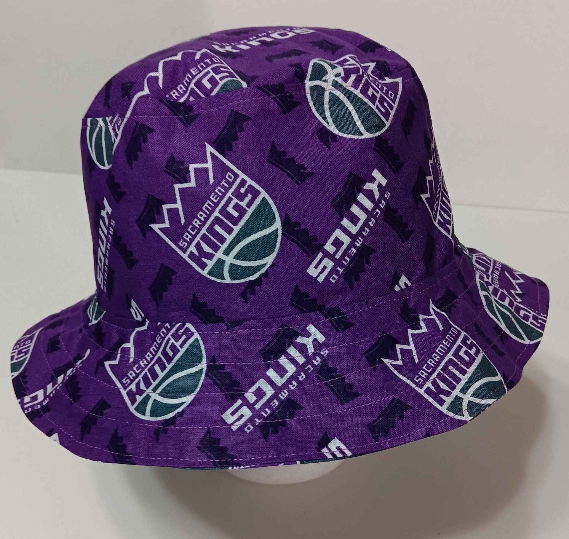 Sacramento Kings Bucket Hat, Reversible, Unisex, Size XL, Cotton Fabric, Handmade, fishing hat, sun hat, floppy hat