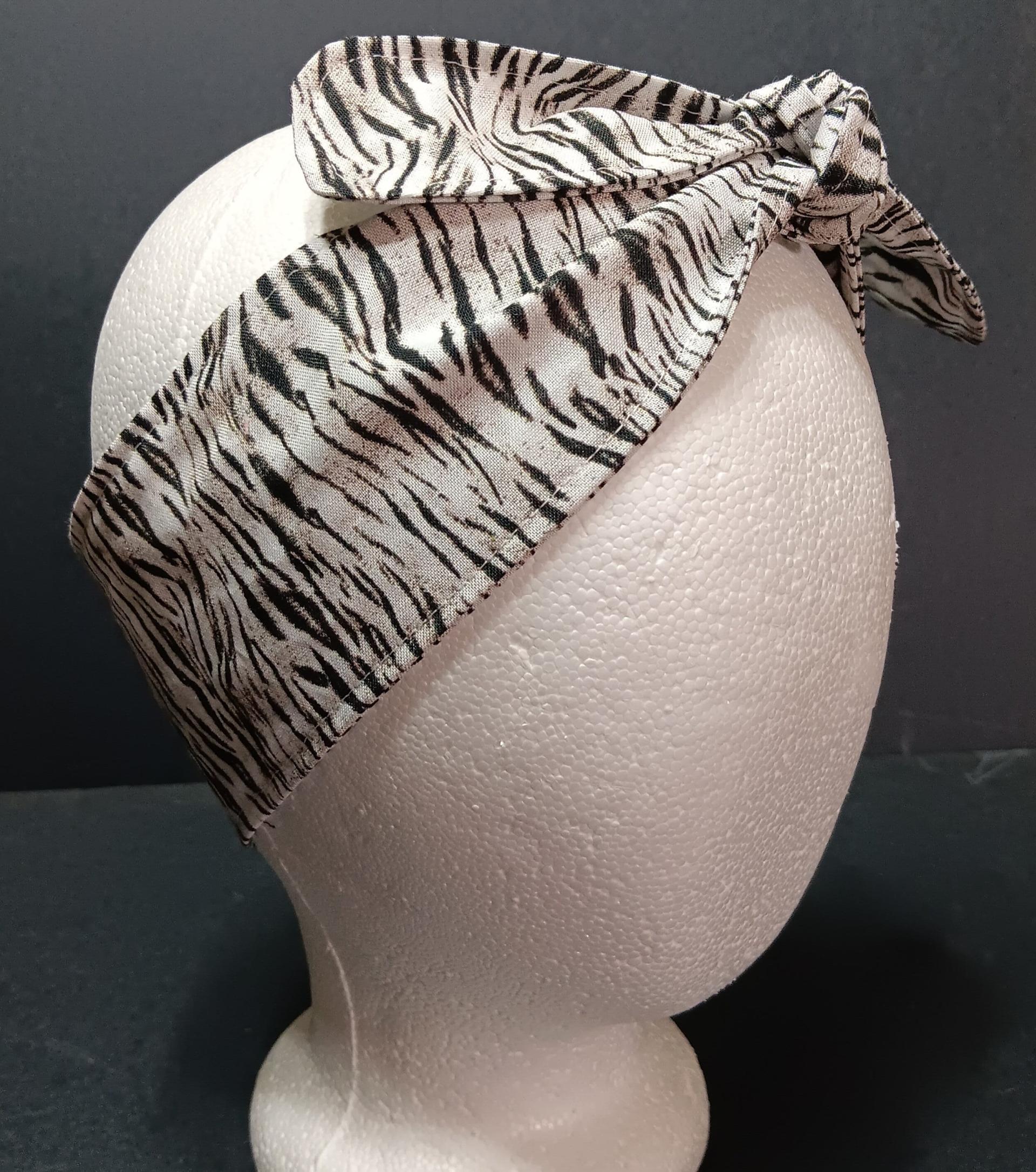 3” Wide Tiger Stripe Animal Print headband, Bengals, Tigers, hair wrap, cotton, pin up, hair tie, retro, rockabilly, scarf