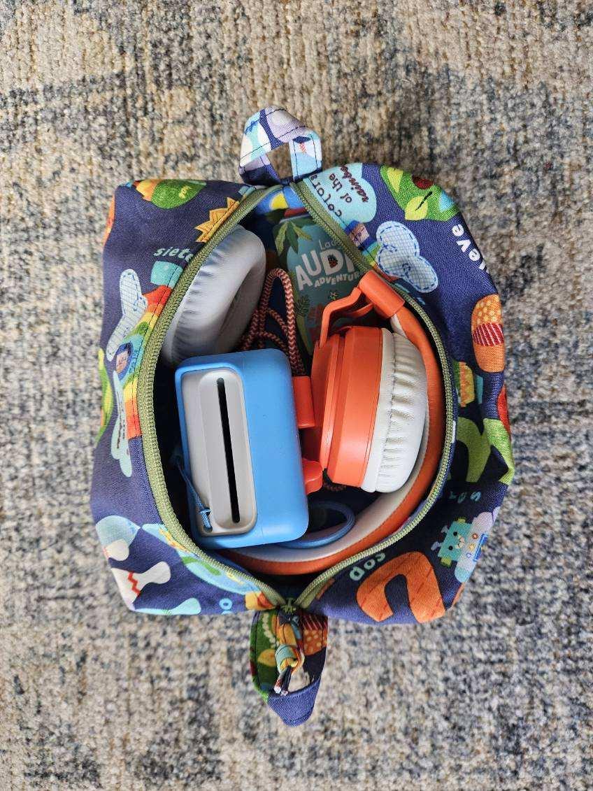 Boxy Zipper Diaper Pouch, Wipes Pouch, Diaper Bag Organizer, White Whales, Baby Shower Gift, Gift for Whale Lover