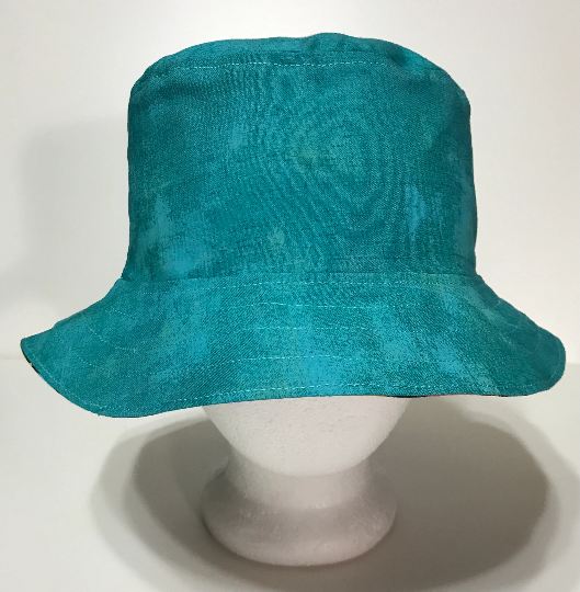 Music Theme Bucket Hat, Musical Notes & Symbols, Reversible, Sizes S-XXL, cotton, floppy hat, aqua purple black white, adults or older children