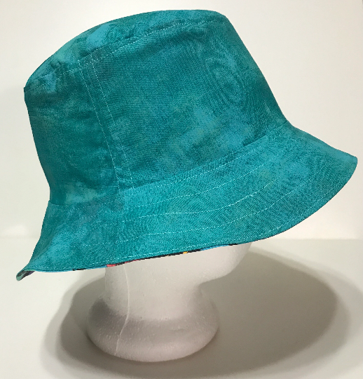 Music Theme Bucket Hat, Musical Notes & Symbols, Reversible, Sizes S-XXL, cotton, floppy hat, aqua purple black white, adults or older children