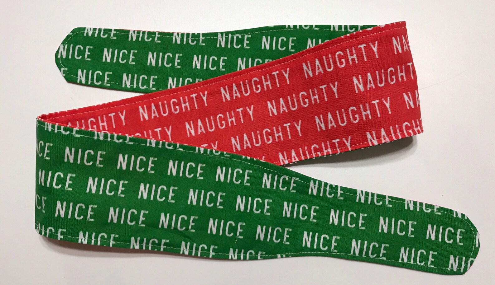 Photo shows how ends are tapered, green Nice and red Naughty sides showing