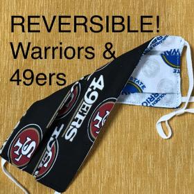 SF 49ers & Warriors Reversible Face Mask