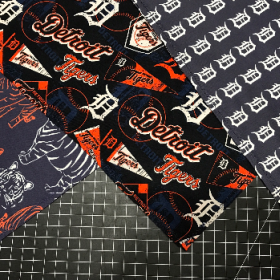 22" Square Adult Size Single-Sided Detroit Tigers Baseball Bandana, Cot