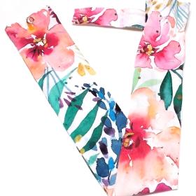 Watercolor White Floral Stethoscope cover, sleeve sock scrunchie scrunchy protec