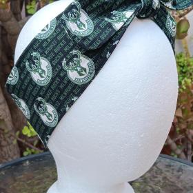 3” Wide Milwaukee Bucks Headband, hair wrap, pin up, hair tie, top knot, retro style hair accessory, scarf, rockabilly, handmade 