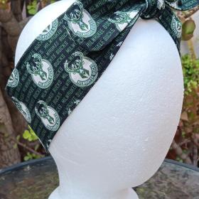 3” Wide Milwaukee Bucks Headband, Wisconsin, hair wrap, pin up, hair tie, top knot, retro style hair accessory, scarf, rockabilly, handmade 