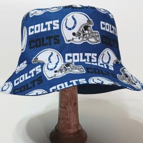 Indianapolis Colts Bucket Hat, Reversible, Unisex Sizes S-XXL, cotton, summer fishing hat, sun hat, floppy hat, adults or older children