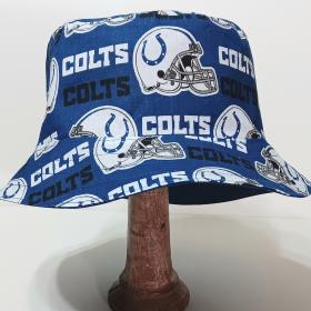 Indianapolis Colts Bucket Hat, Reversible, Unisex Sizes up to 4XL, handmade, cotton, summer fishing hat, sun hat, floppy hat, , ponytail hat, adults or older children