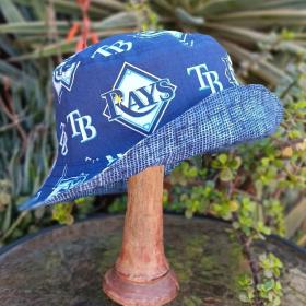 Tampa Bay Rays Bucket Hat, Reversible, Unisex Sizes up to 4XL, Cotton, Handmade, summer fishing hat, ponytail sun hat, floppy hat
