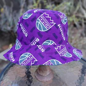 Sacramento Kings Bucket Hat, Reversible, Unisex, Size XL, Cotton Fabric, Handmade, fishing hat, sun hat, floppy hat