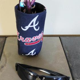 Atlanta Braves Upright Eyeglass Holder, Handmade, Weighted, Glasses Case, Glasses Stand, Eyeglasses Cup, Gift for Braves fan