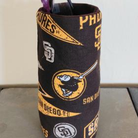 San Diego Padres Upright Eyeglasses Holder, Handmade, Weighted, Glasses Case, Glasses Stand, Eyeglasses Cup, Gift for Padres fan