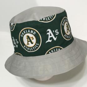 Reversible Oakland A’s Bucket Hat, Home & Away Road Gray Hat, Unisex Sizes S-XXL, cotton, handmade, floppy hat, sun hat, adult or older children