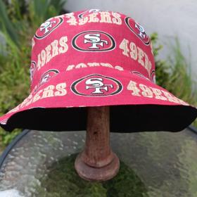 San Francisco 49ers Bucket Hat, Red, Handmade, Reversible, Unisex Sizes up to 4XL, summer fishing hat, sun hat, floppy hat, ponytail hat, adults or older children