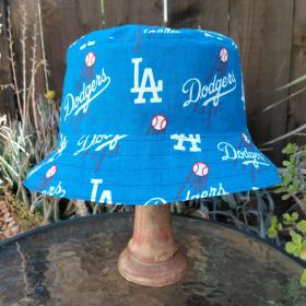 Dodgers Bucket Hat, Handmade, Reversible to Blue, Unisex Sizes up to 4XL, fishing hat, ponytail hat, sun hat, floppy hat, baseball