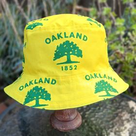 City of Oakland Flag Bucket Hat, Sizes up to 4XL, 1852 Tree flag, reversible, fishing hat, sun hat, floppy hat, adults or older children