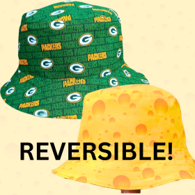 Green Bay Packers / Cheese Bucket Hat, Handmade, Reversible, Sizes up to 4XL, Cheesehead, Wisconsin, fishing hat, ponytail hat, floppy hat, adults or older children