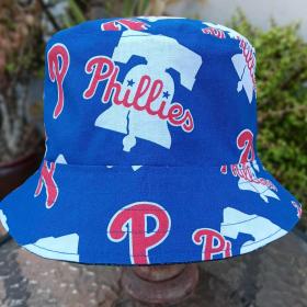 Philadelphia Phillies Bucket Hat, Handmade, Reversible to Blue, Unisex Sizes up to 4XL, fishing hat, ponytail hat, sun hat, floppy hat