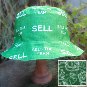 SELL the Team Bucket Hat, Reversible to Green & White Drums, Unisex Sizes up ot 4XL, Oakland, floppy hat, sun hat, adults and older children