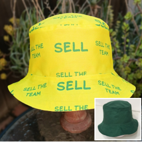SELL the Team Bucket Hat, Yellow, Reversible to Dark Green, Unisex Sizes up to 4XL, Oakland baseball, floppy hat, sun hat, adults and older children