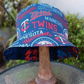 Minnesota Twins Bucket Hat, Handmade, Reversible, Unisex Sizes up to 4XL, fishing hat, sun hat, floppy hat, ponytail hat, baseball fan gift