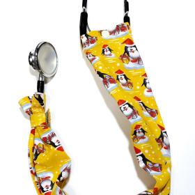 Penguins Stethoscope Cover, Christmas stethoscope sleeve. Great gift for nurse, EMT, doctor, veterinarian or student.