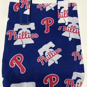 Phillies Simple Small Basic Crutch Bag, small walker bag, scooter handlebars bag, hanging bag, handmade from licensed fabric