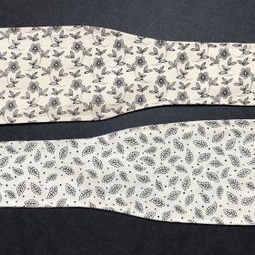 3” W  headband, hair wrap, neutral colors, pin up, hair tie, neck, retro hair accessory, tiny small flowers, leaves, botanical