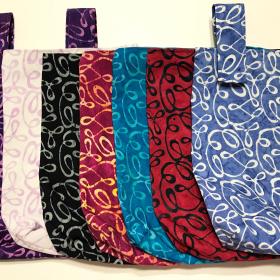 Batik print simple small basic crutch bag, walker bag, scooter handlebars bag, small hanging bag, choice of colors