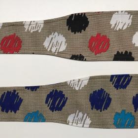 3” Wide Large Dots headband, hair wrap fabric headband, pin up, hair tie, retro accessory, neckerchief, blue white tan red black
